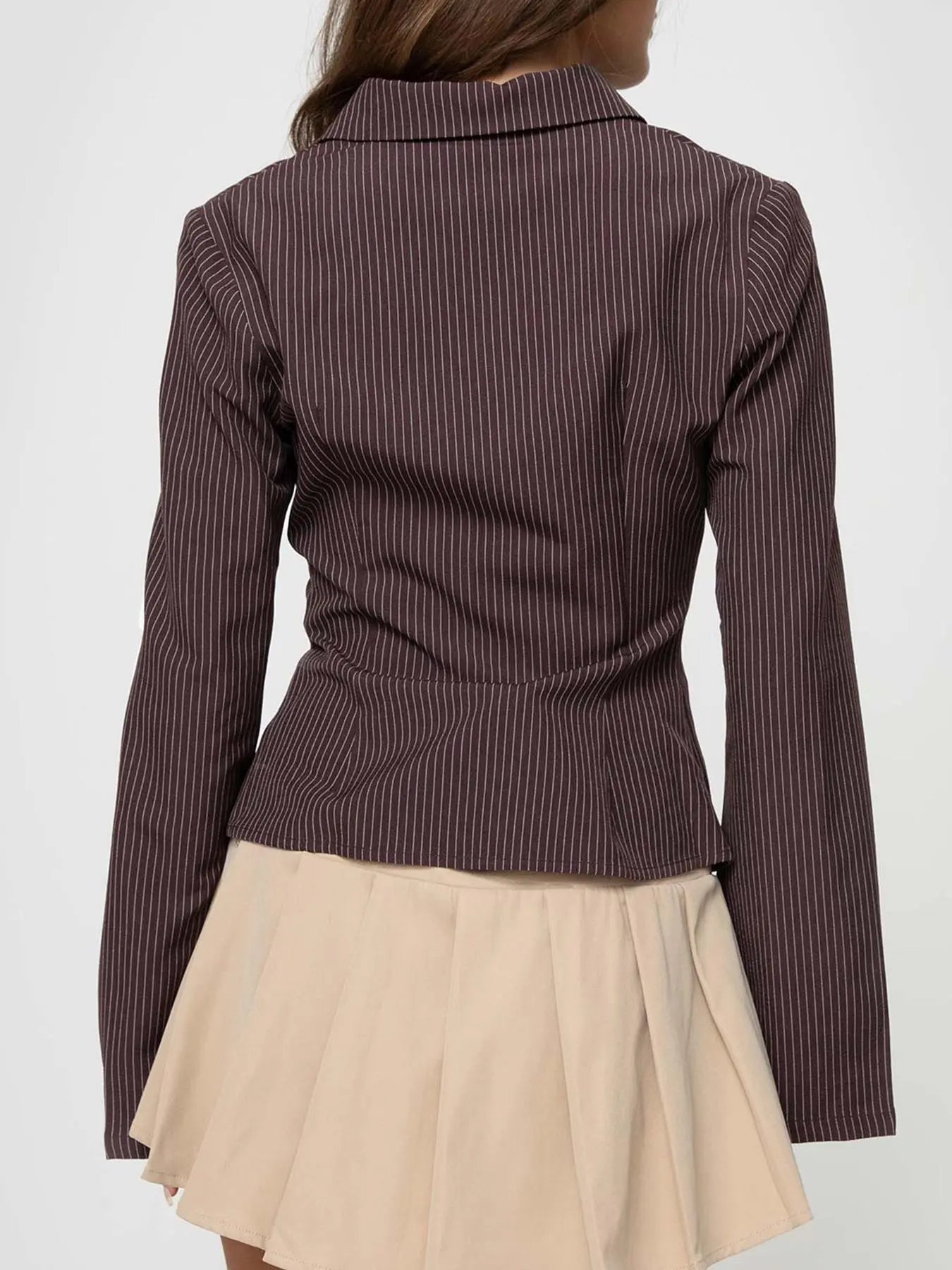 V-Neck Button-Front Blouse