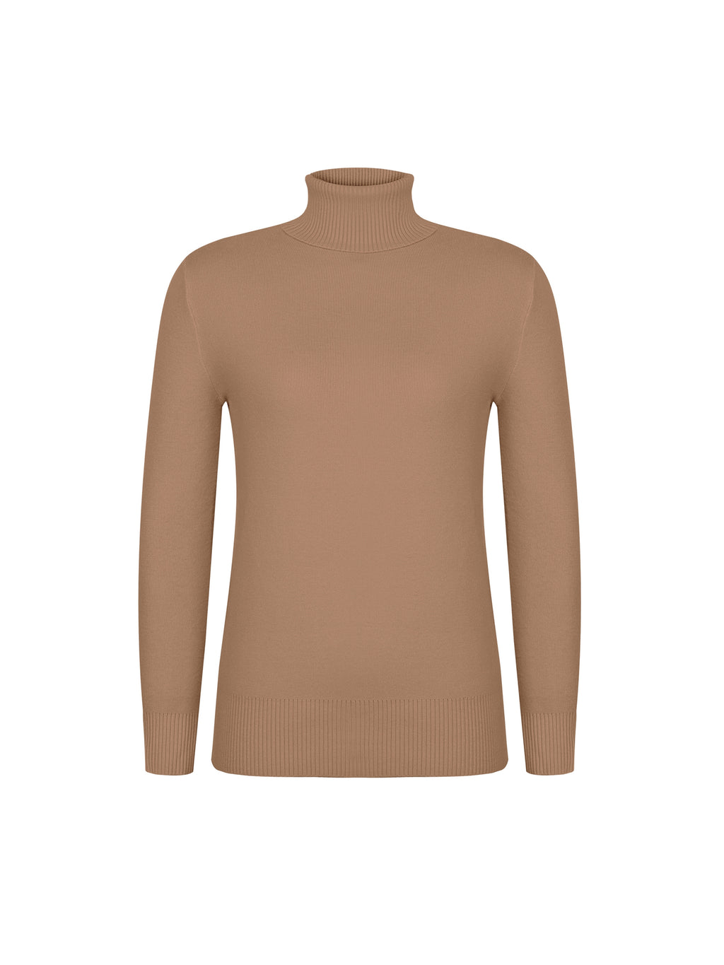Solid Color High-Neck Sweater Sweater Suitable for Fall/Winter - Soft Medium-Stretch Tunic Pullover, Casual Warm Blouse Style Sweater for Office, Layering & Casual Attire (Hand Wash/Dry)