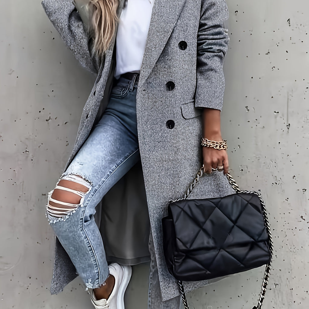 Relaxed Collar Commuter Coat