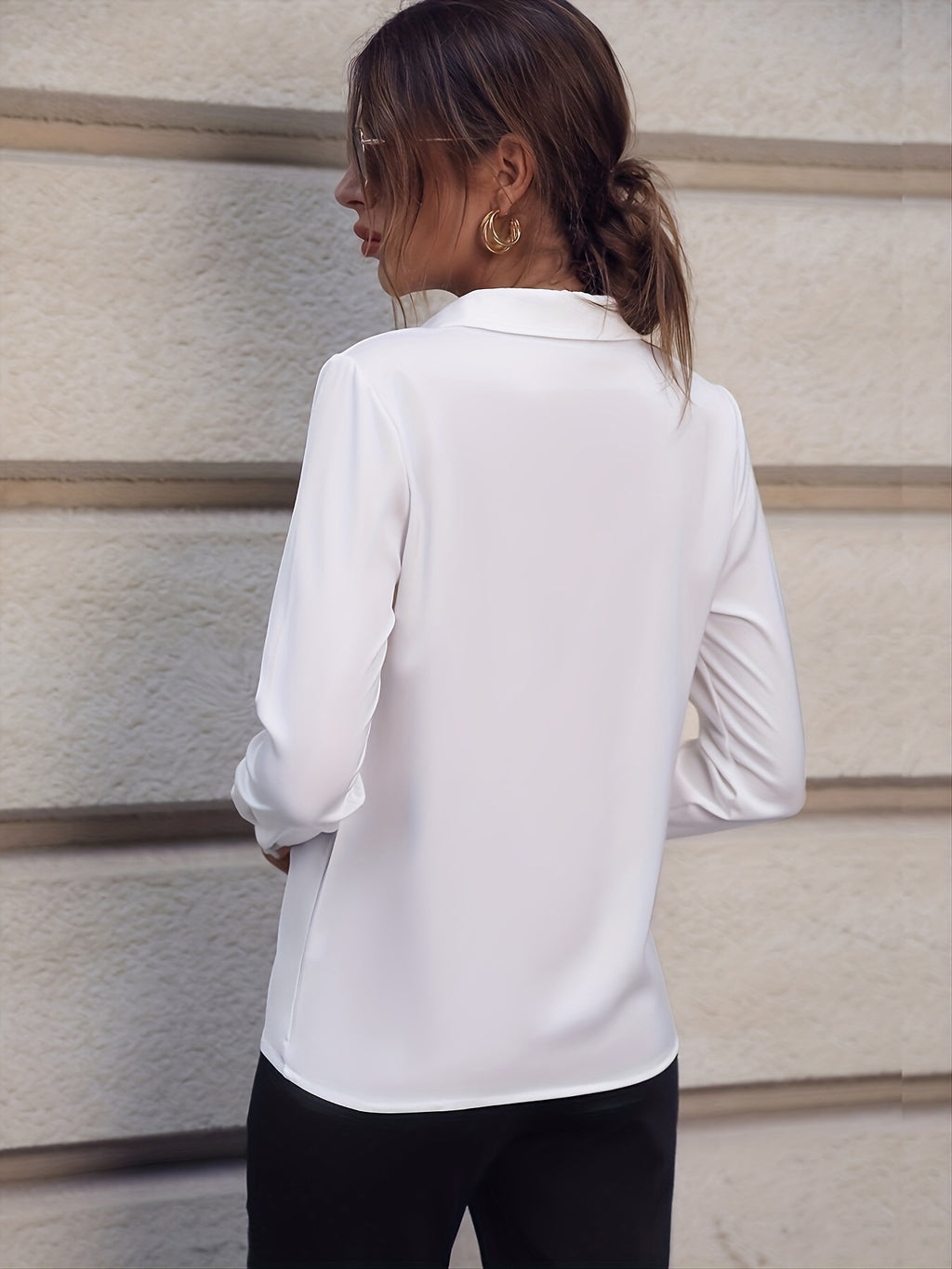 Pearl-Button Blouse