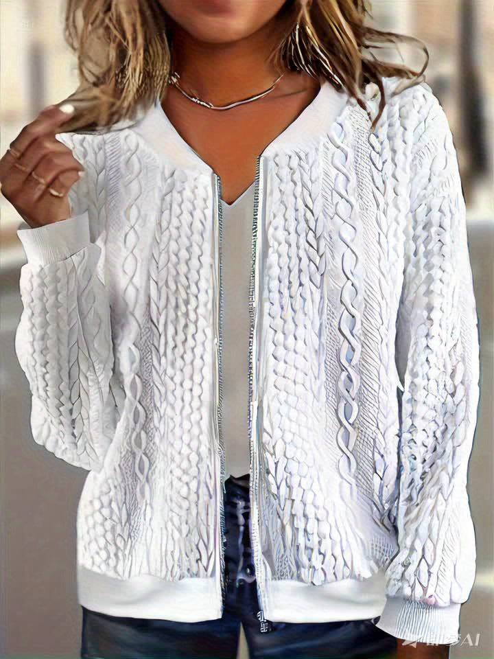 Textured Zip-Up Jacket