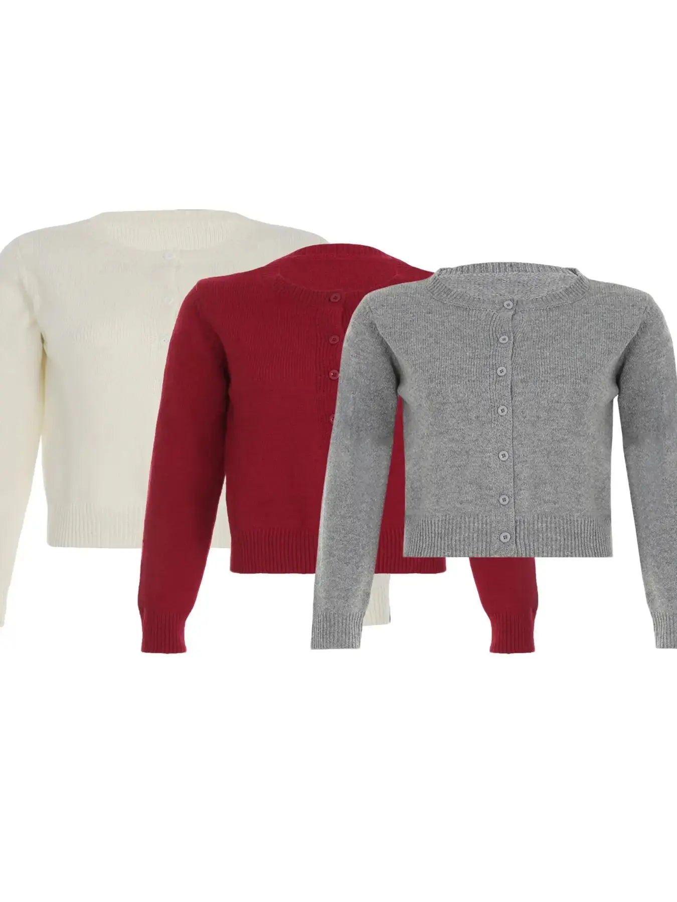 Women's Plain Button Front Cardigan, Casual Long Sleeve Round Neck Knitwear for Fall & Winter, Fashion Women's Knit Clothing for Daily Wear, Fit, 2025 Trend, Spring Clothes