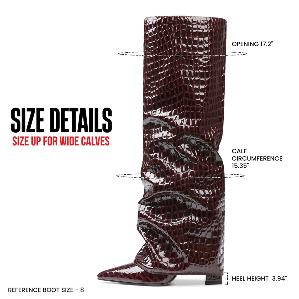 Slouchy Fold-Over Knee-High Boots
