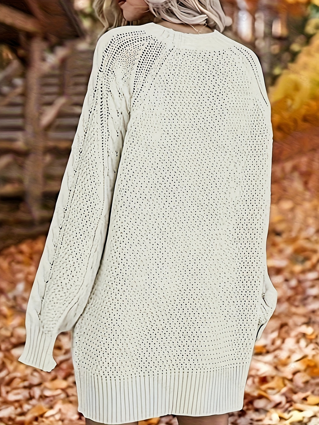 Textured Crew-Neck Sweater Dress