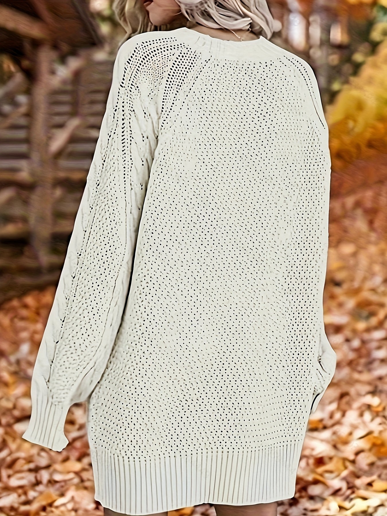 Textured Crew-Neck Sweater Dress