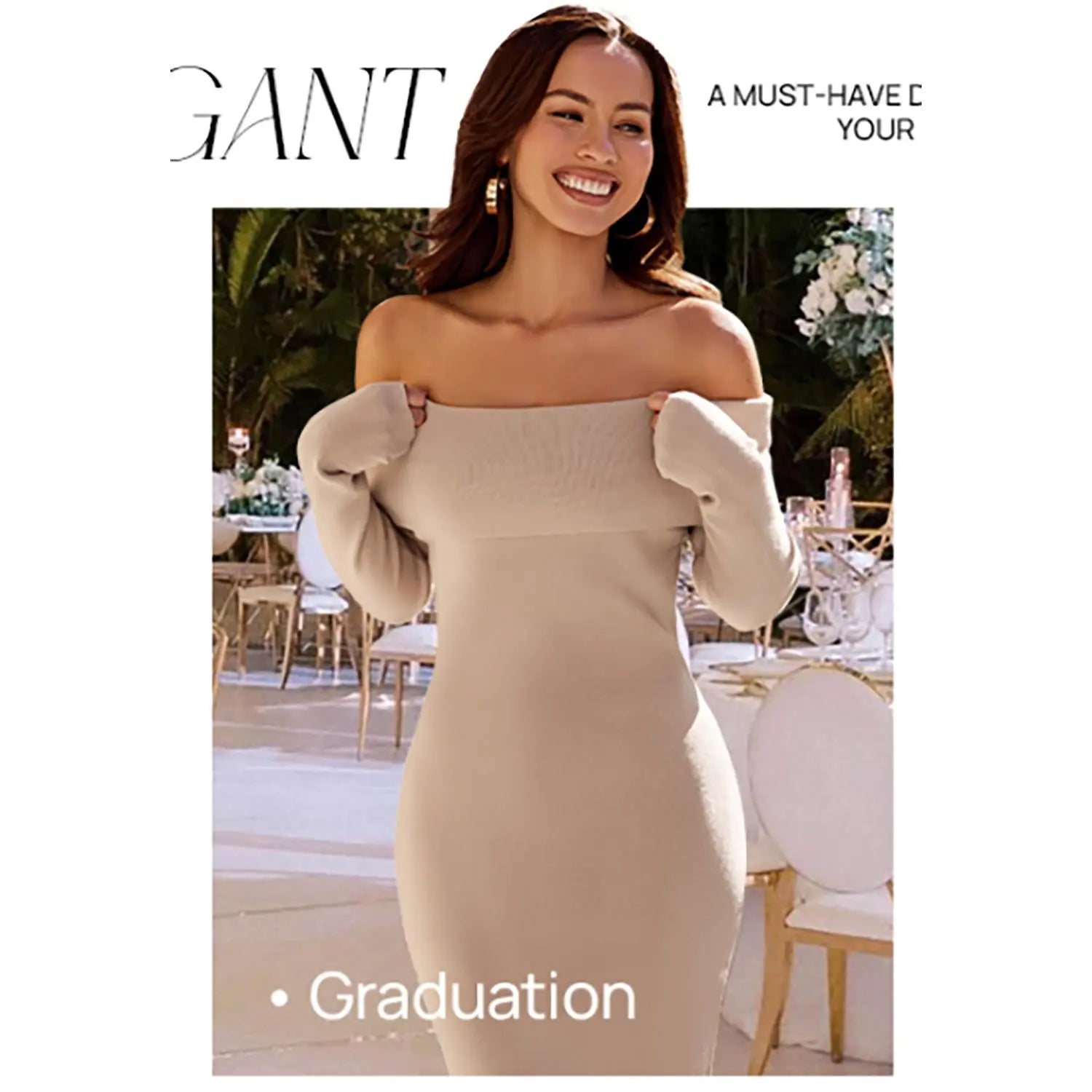 Off-Shoulder Bodycon Sweater Dress