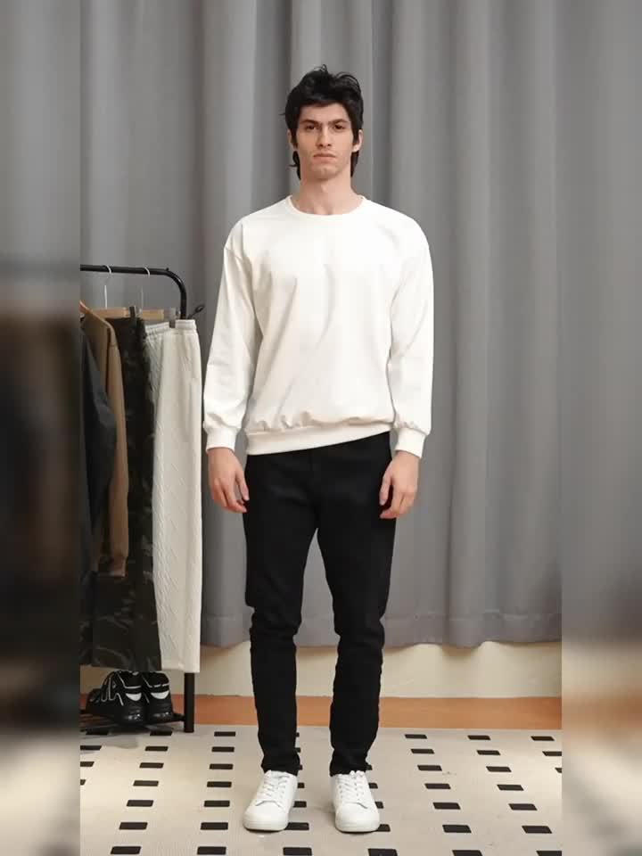 Diamond Jacquard Button Sweatshirt