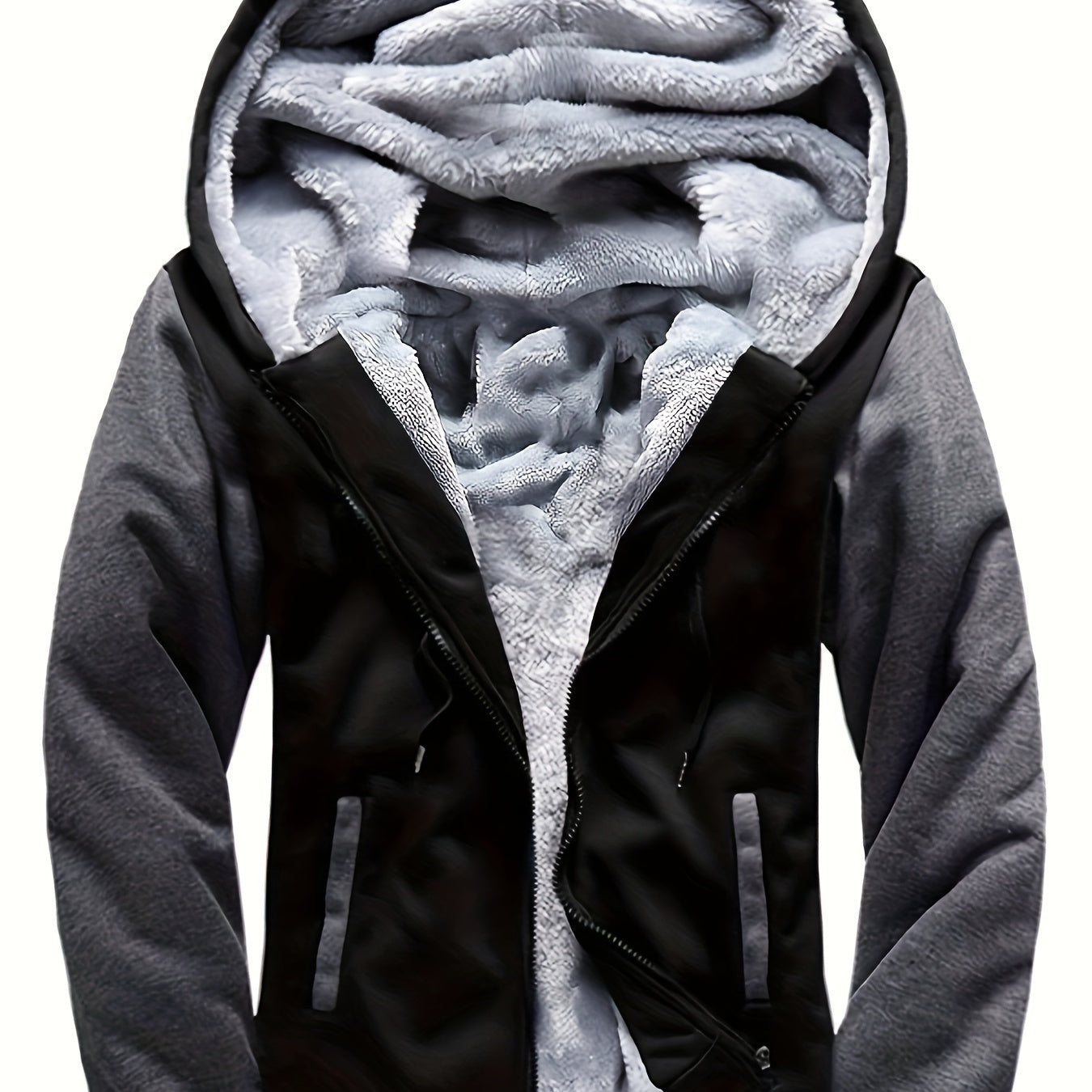 Sherpa Fleece Hooded Jacket