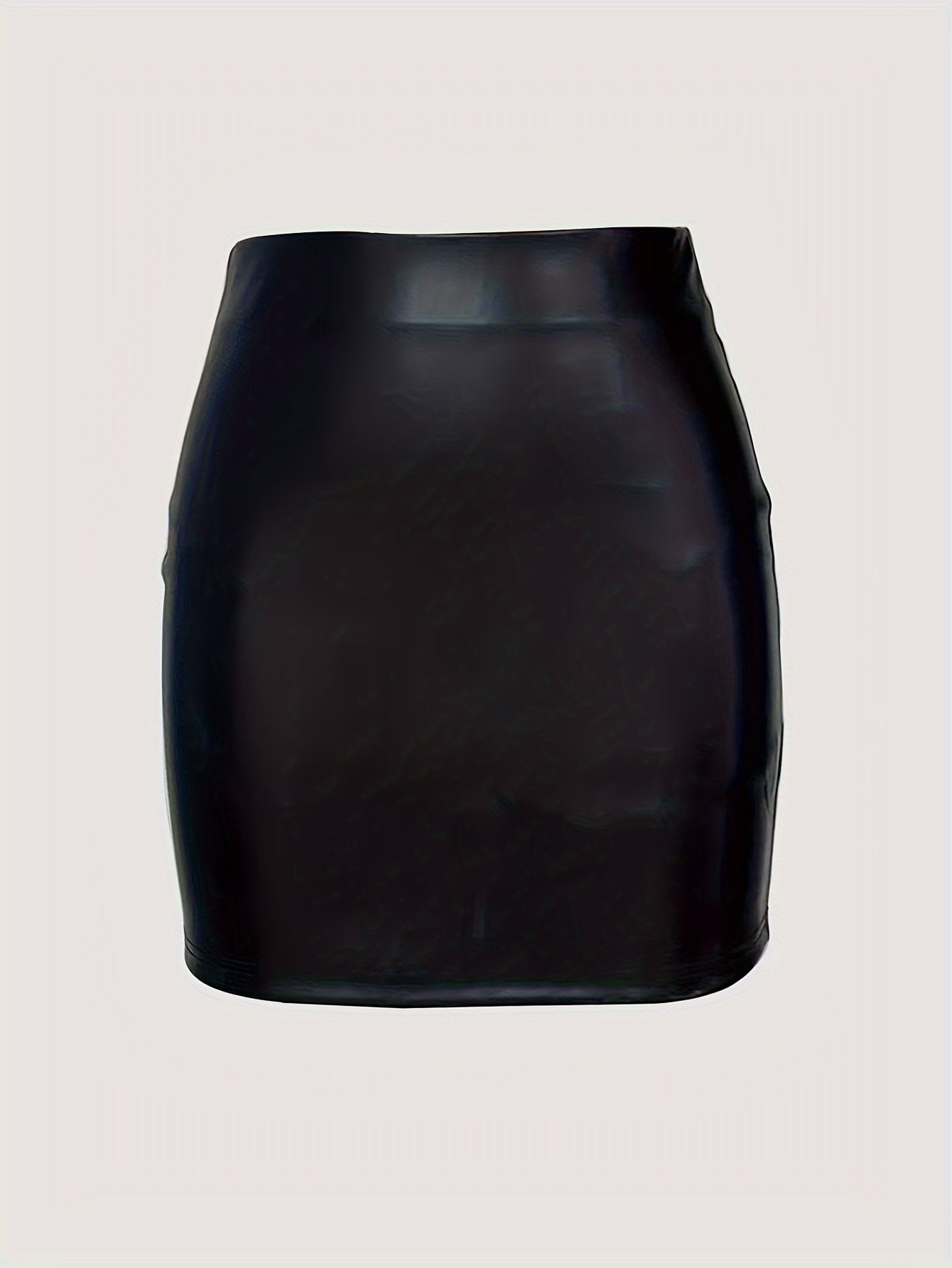 Textured Faux-Leather Mini Skirt