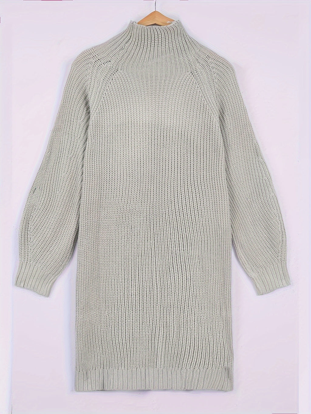 Half-Turtleneck Sweater Dress