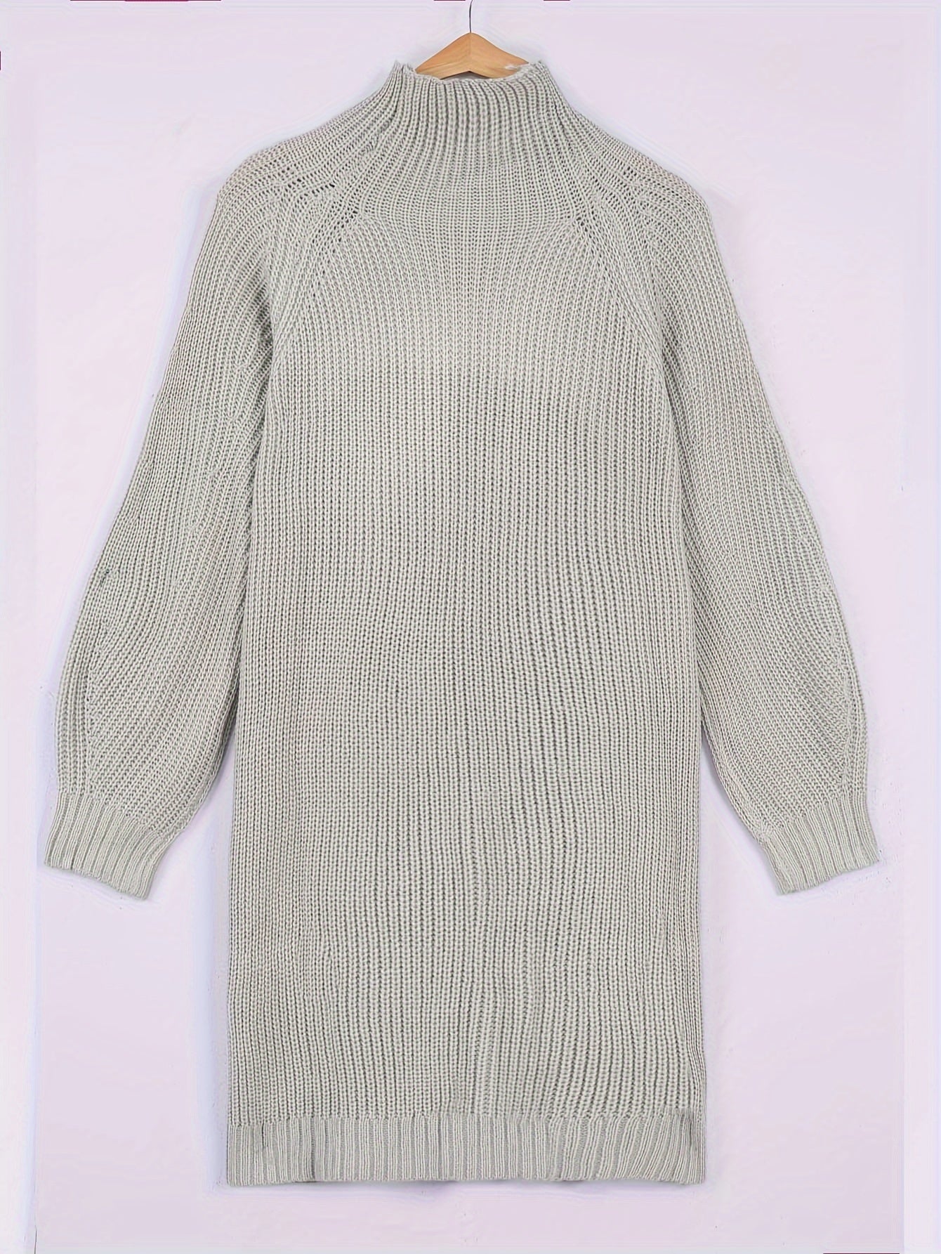 Half-Turtleneck Sweater Dress