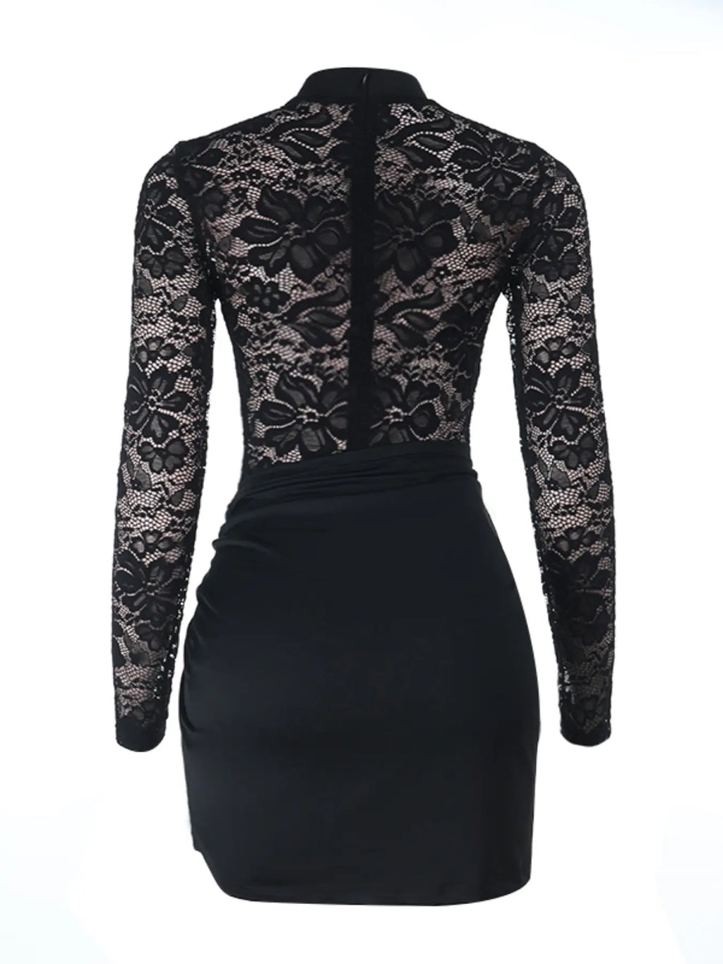 Lace Long-Sleeve Bodycon Dress