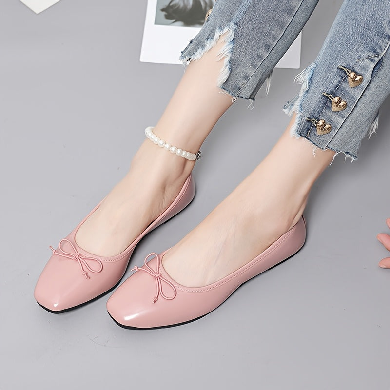 Square-Toe Ballet Flats