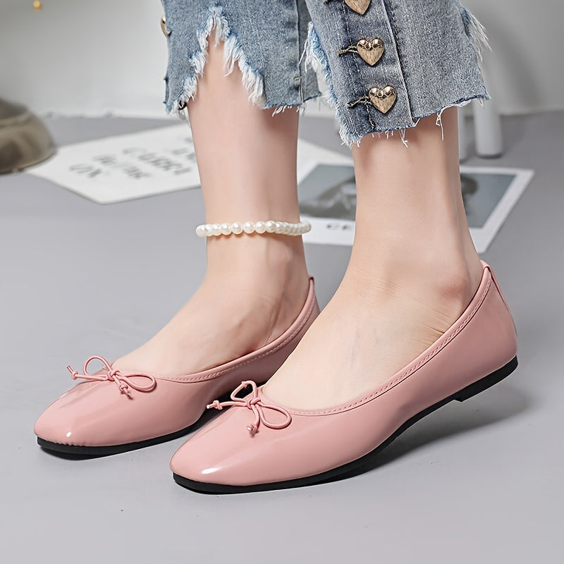 Square-Toe Ballet Flats