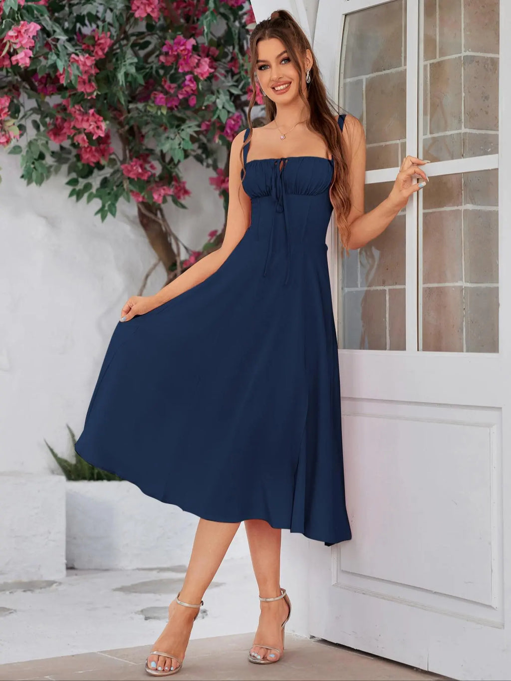 Ruched Corset Milkmaid Dress