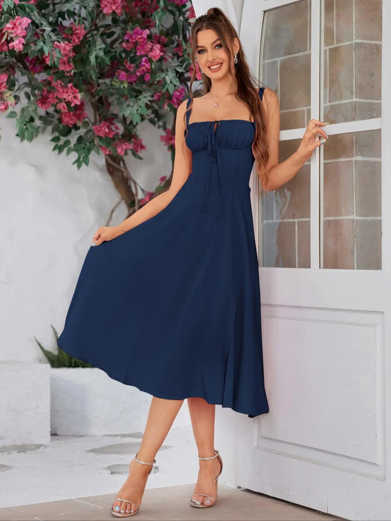 Ruched Corset Milkmaid Dress