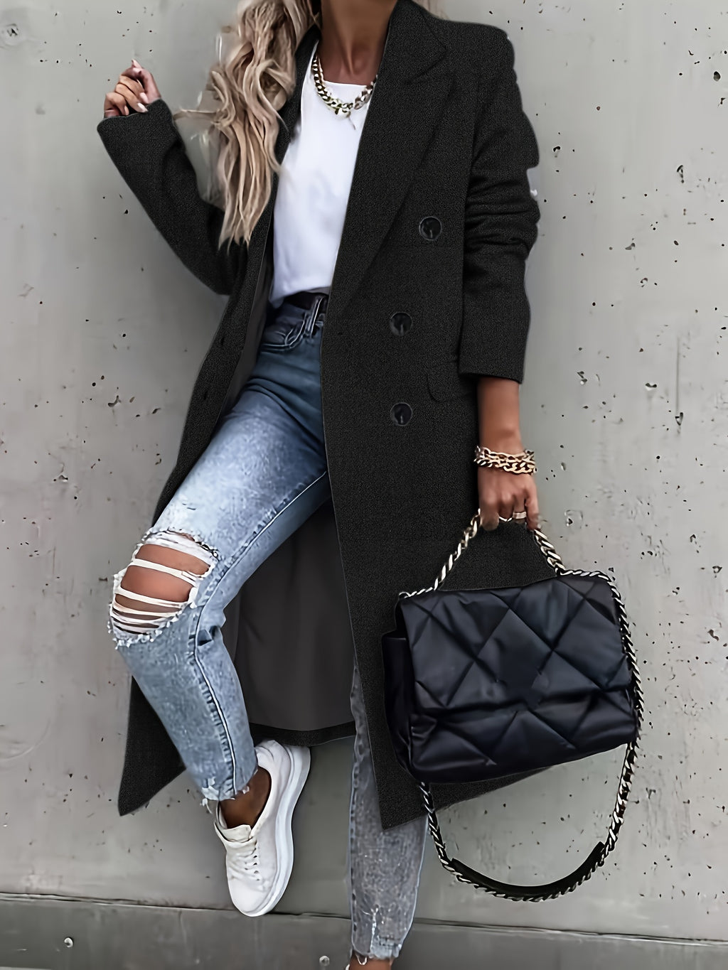 Relaxed Collar Commuter Coat