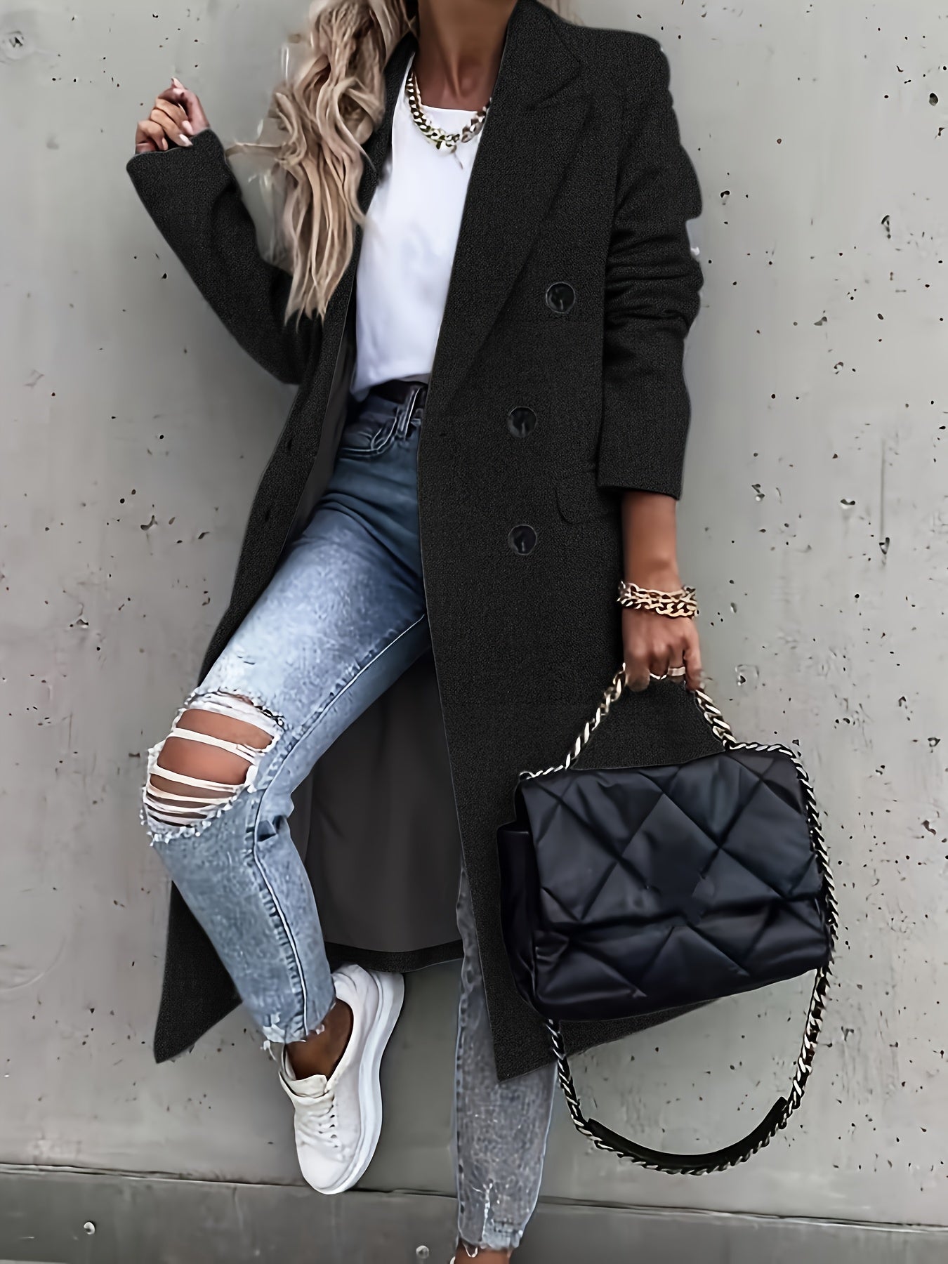Relaxed Collar Commuter Coat