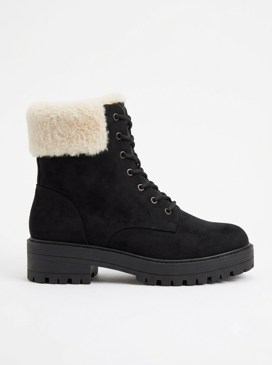 Lace-Up Platform Ankle Boots