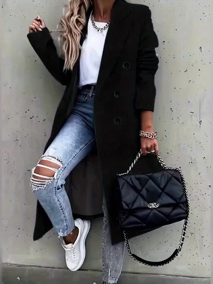 Relaxed Collar Commuter Coat