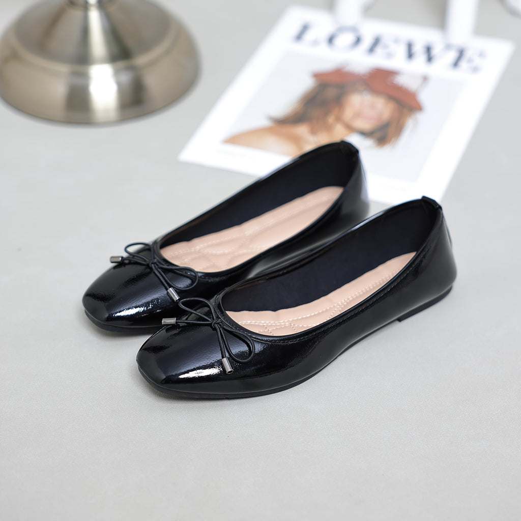 Square-Toe Ballet Flats