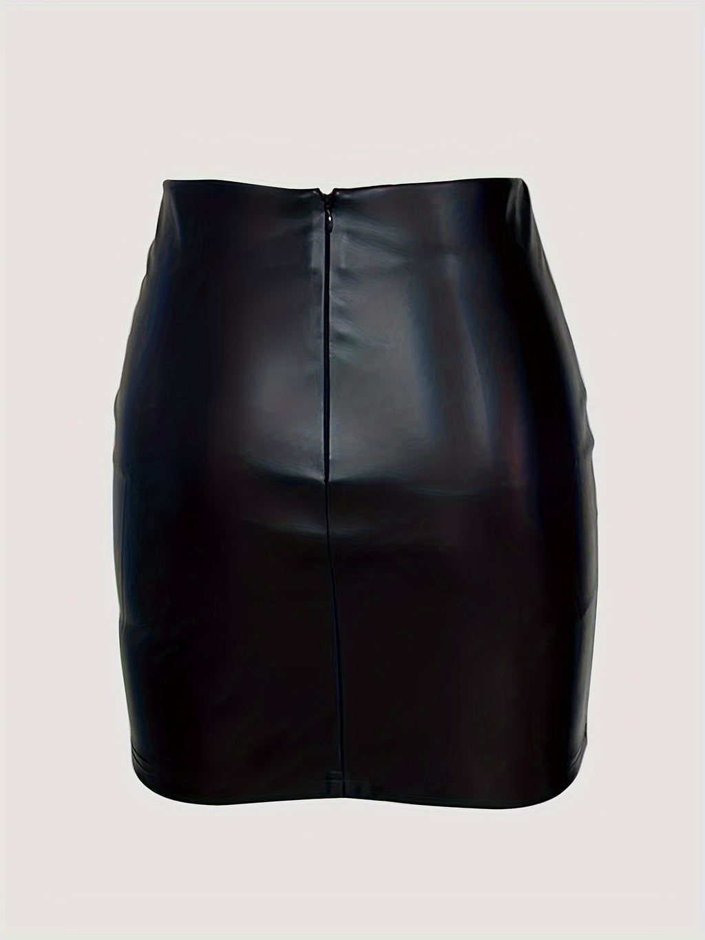 Textured Faux-Leather Mini Skirt