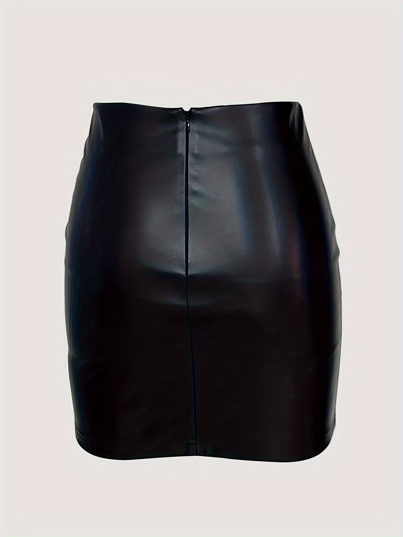 Textured Faux-Leather Mini Skirt