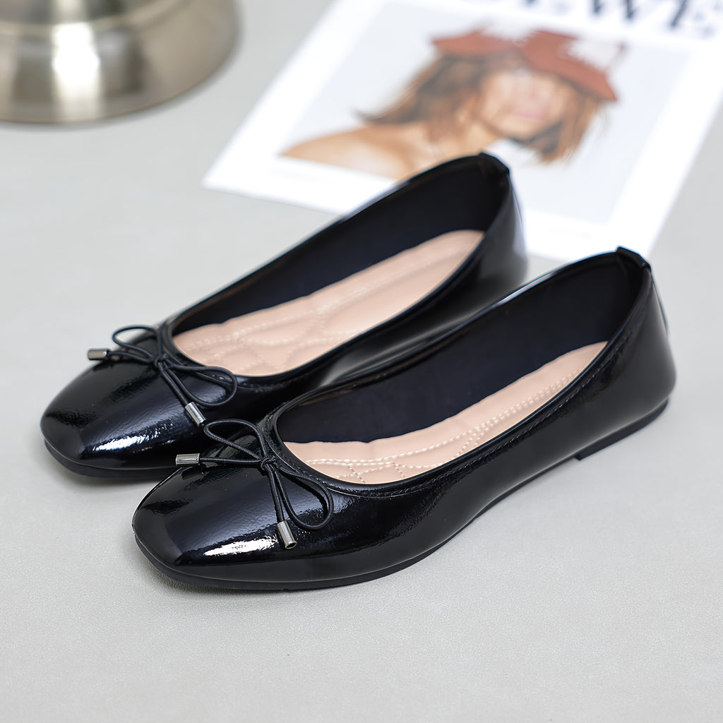 Square-Toe Ballet Flats