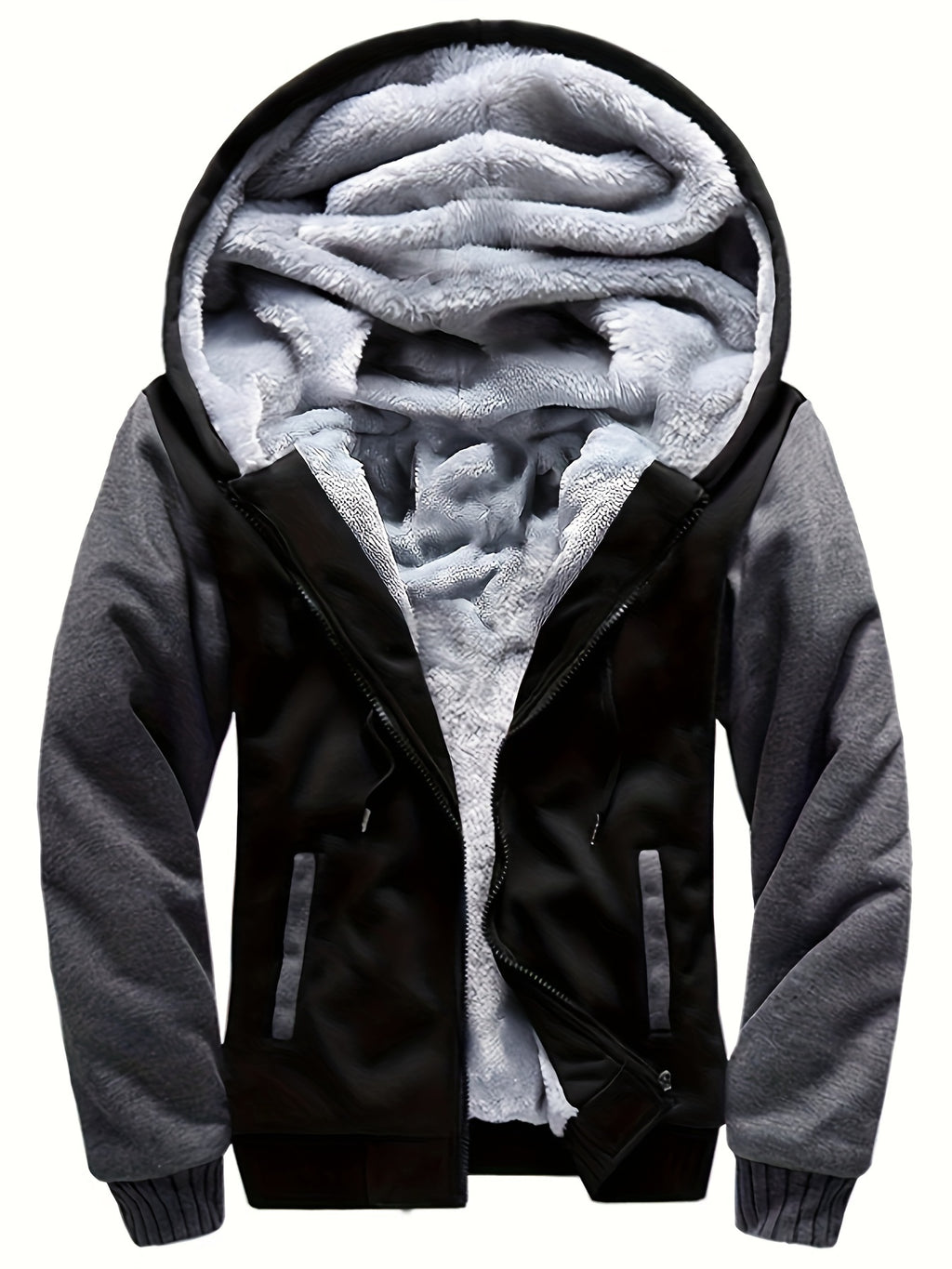 Sherpa Fleece Hooded Jacket