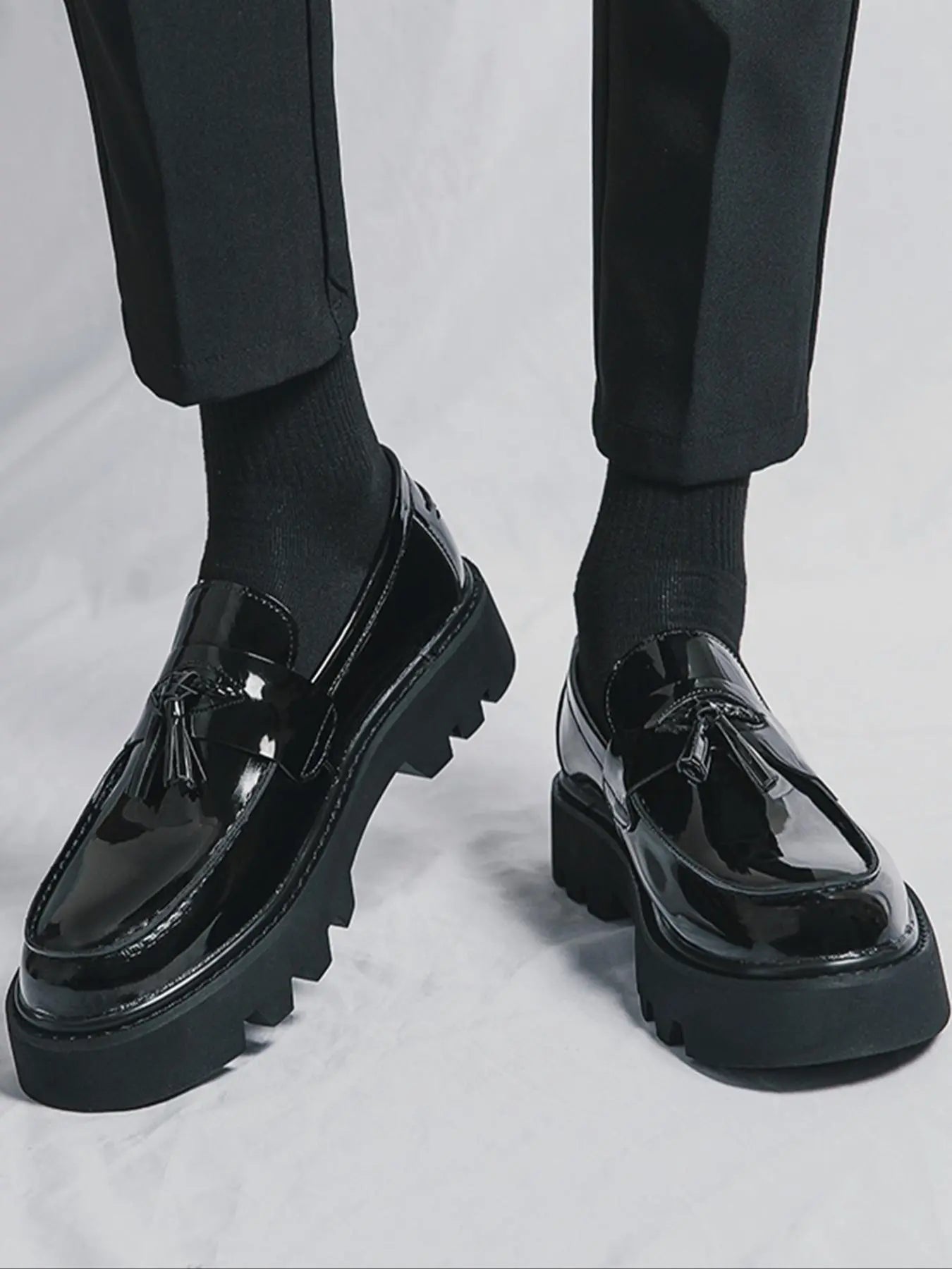 PU Leather Tassel Loafers