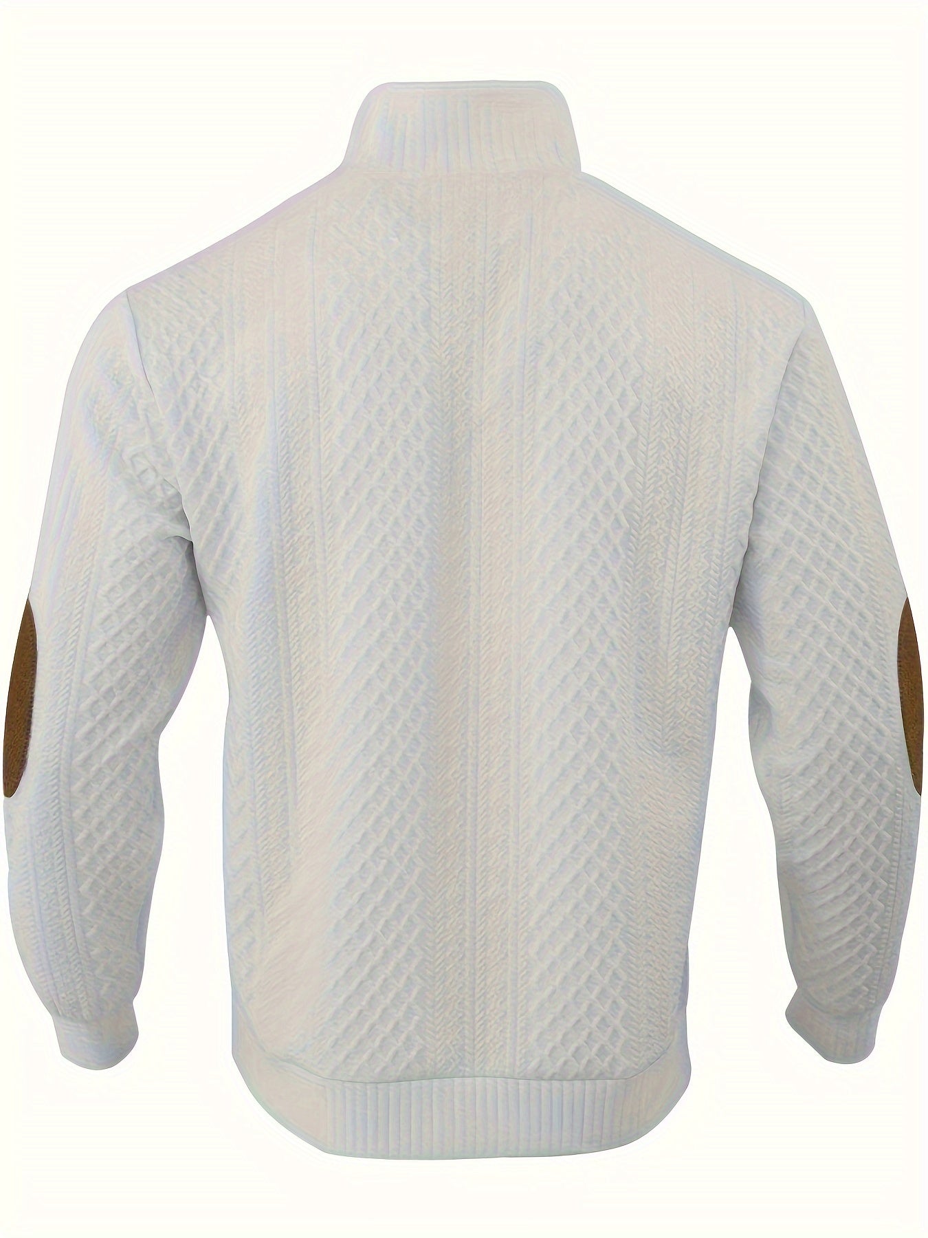 Diamond Jacquard Button Sweatshirt