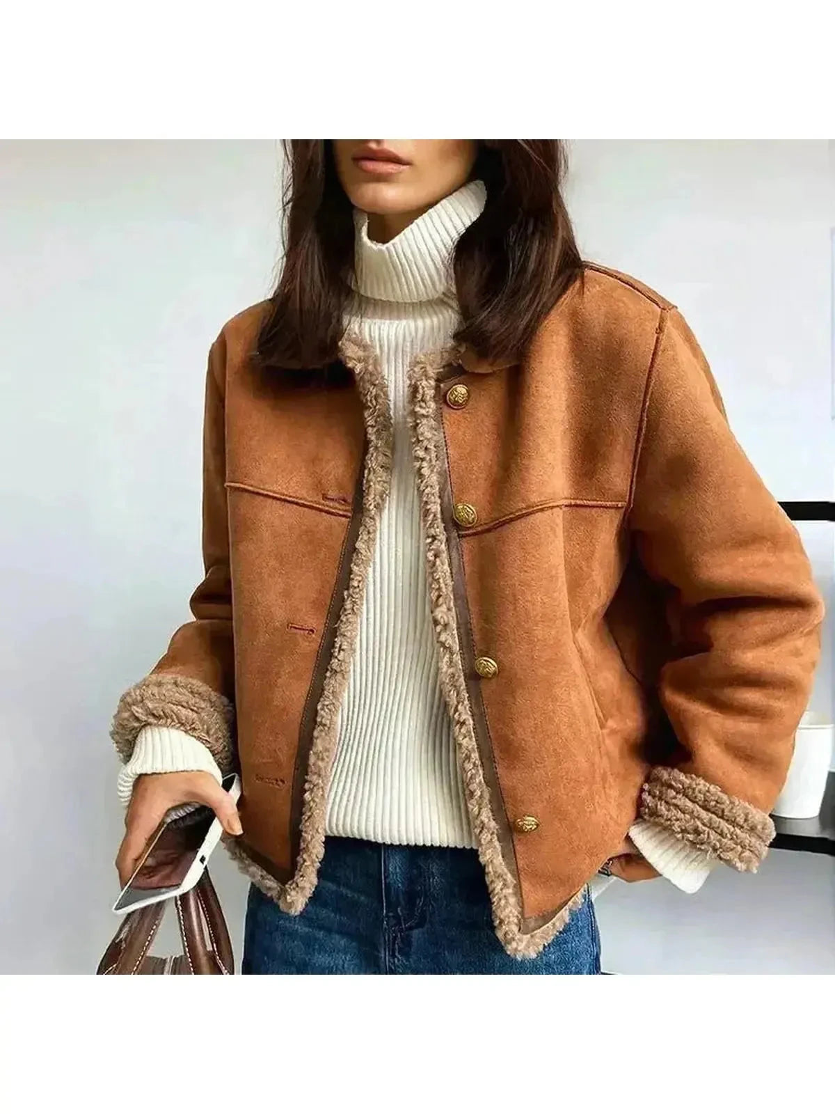 Structured Plush-Lined Jacket