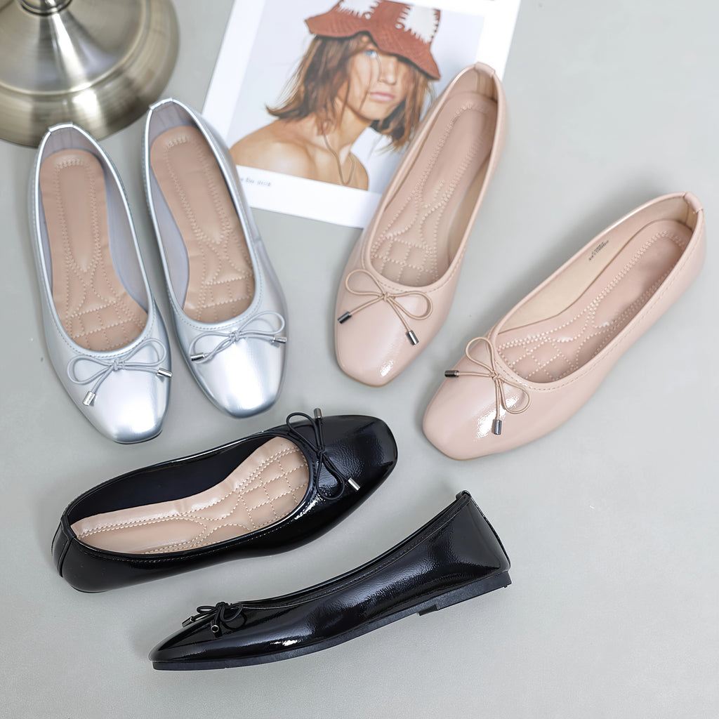 Square-Toe Ballet Flats
