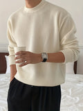 Solid Crew-Neck Knit Pullover