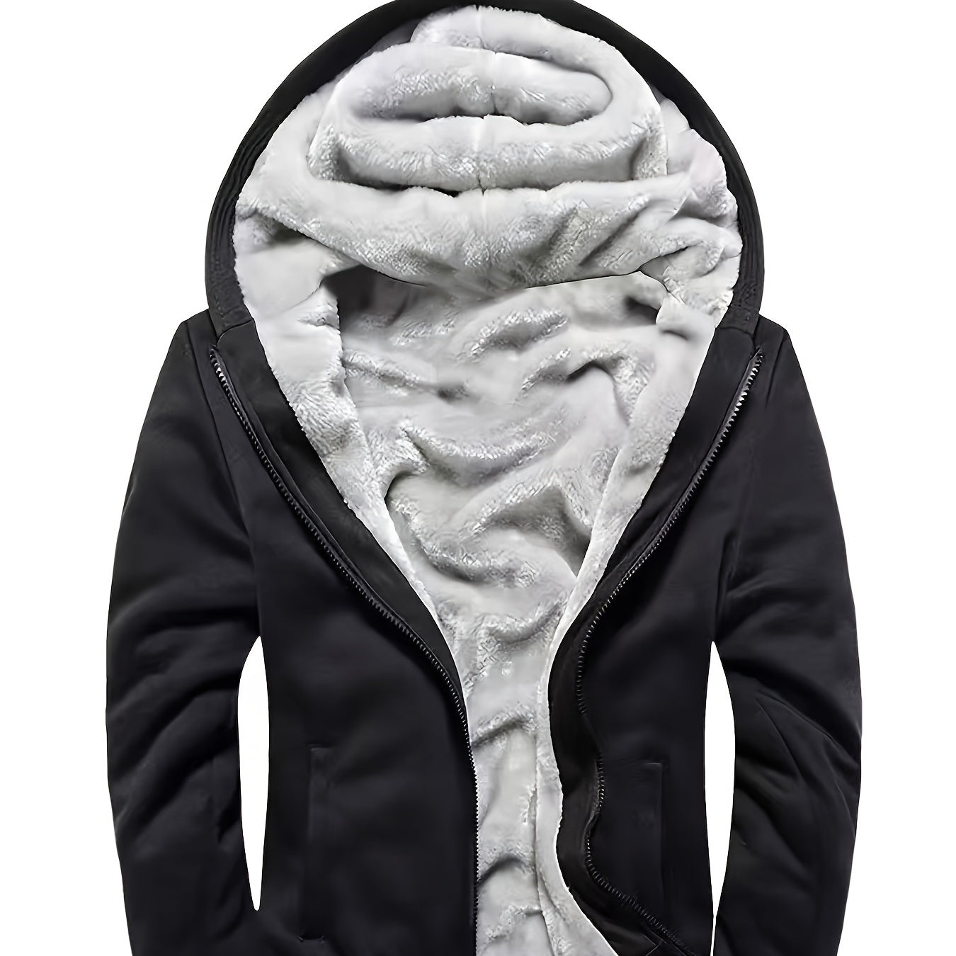 Sherpa Fleece Hooded Jacket
